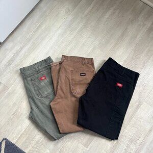 Lot of 3 Dickies Carpenter Work Pants - 40x30